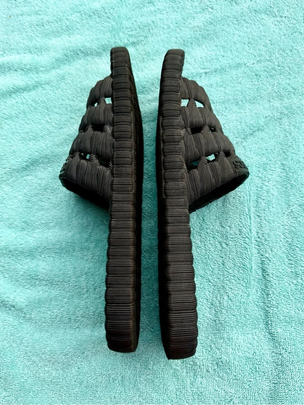 🎒Tecs Men’s Black Water Ready Casual Slides Size 13/14